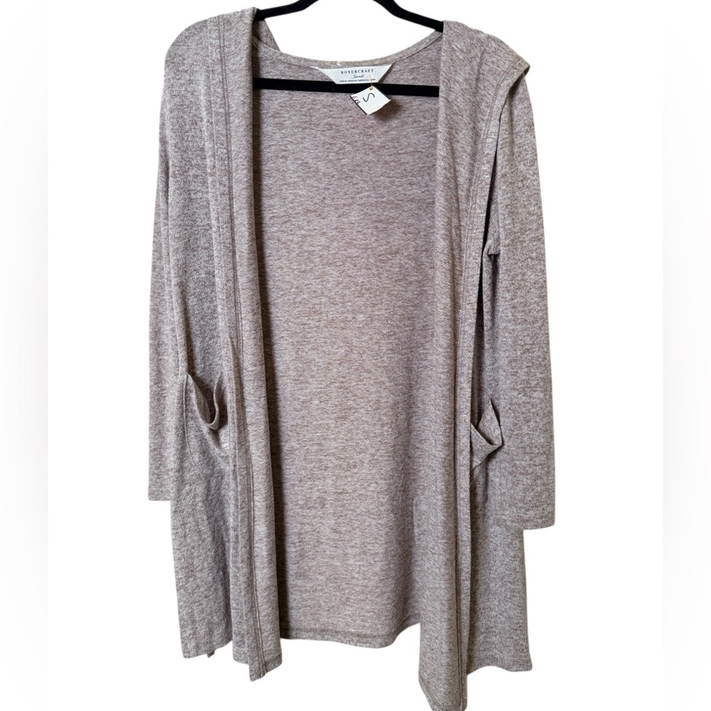 Boxercraft Small Heather Gray Hooded Cardigan